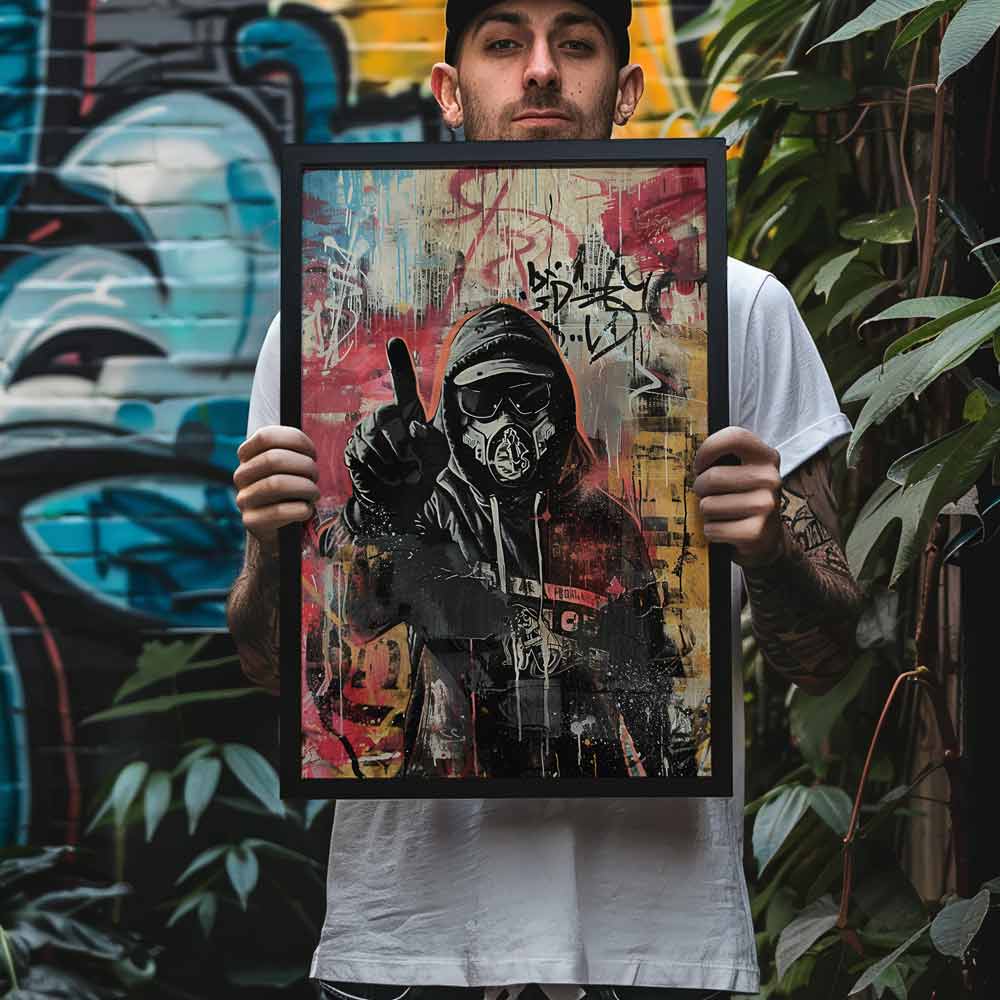 Gas Mask Graffiti Artist